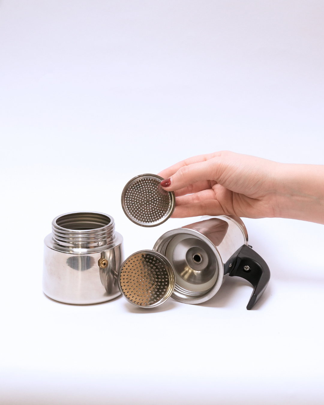 Cafetera Italiana Espresso 4 Tazas de Acero Inoxidable