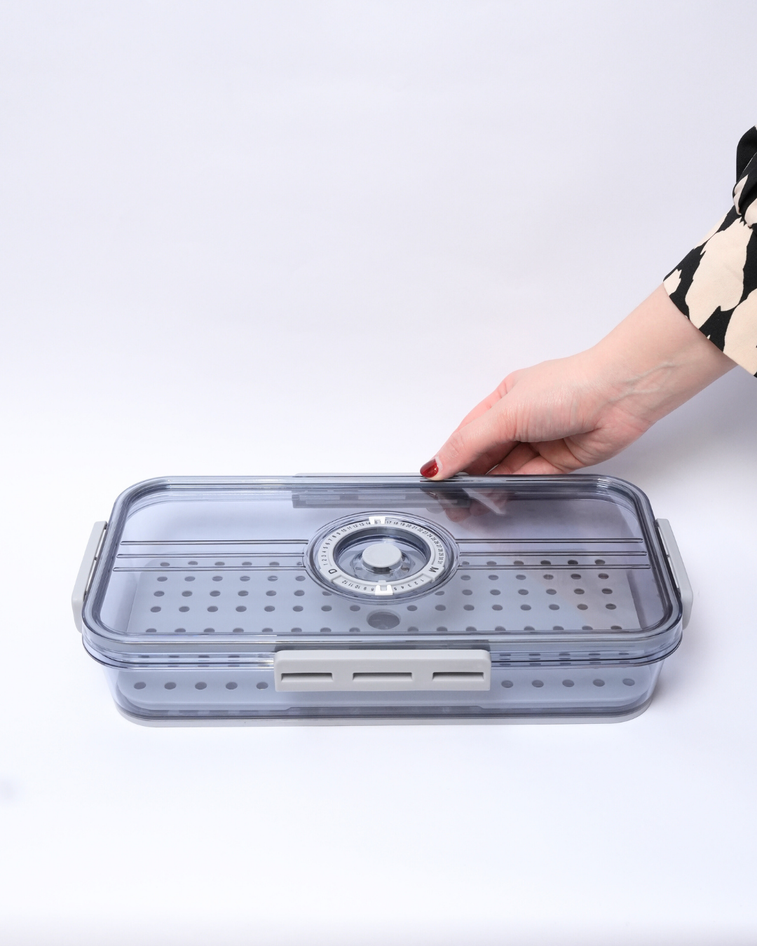 Organizador De Nevera de Policarbonato Pequeño Con Base de Microperforado Interno