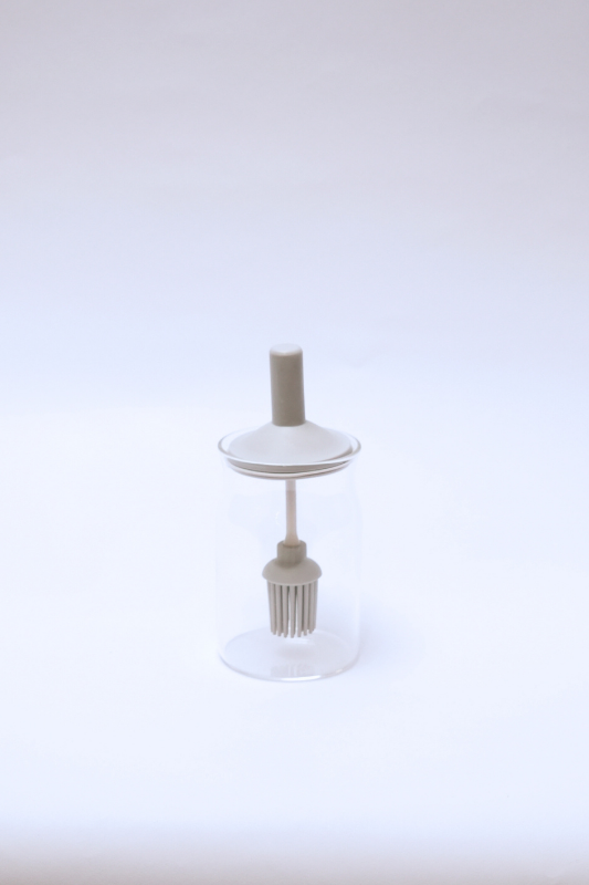Dispensador de Vidrio Para Aceite con Brocha de Silicona