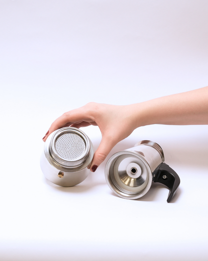 Cafetera Italiana Espresso 4 Tazas de Acero Inoxidable