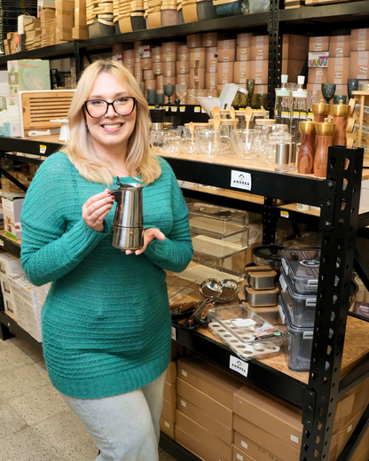 Cafetera Italiana Espresso 4 Tazas de Acero Inoxidable