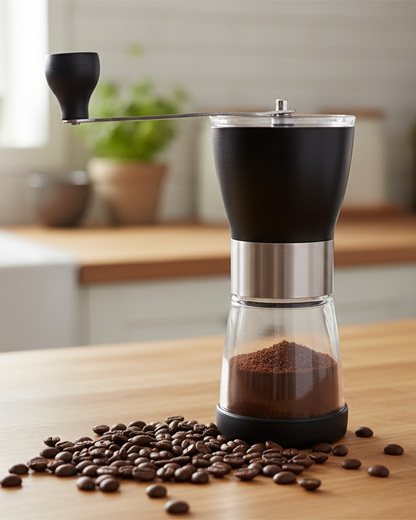 Molinillo Manual para Café de Cristal y acero 150g