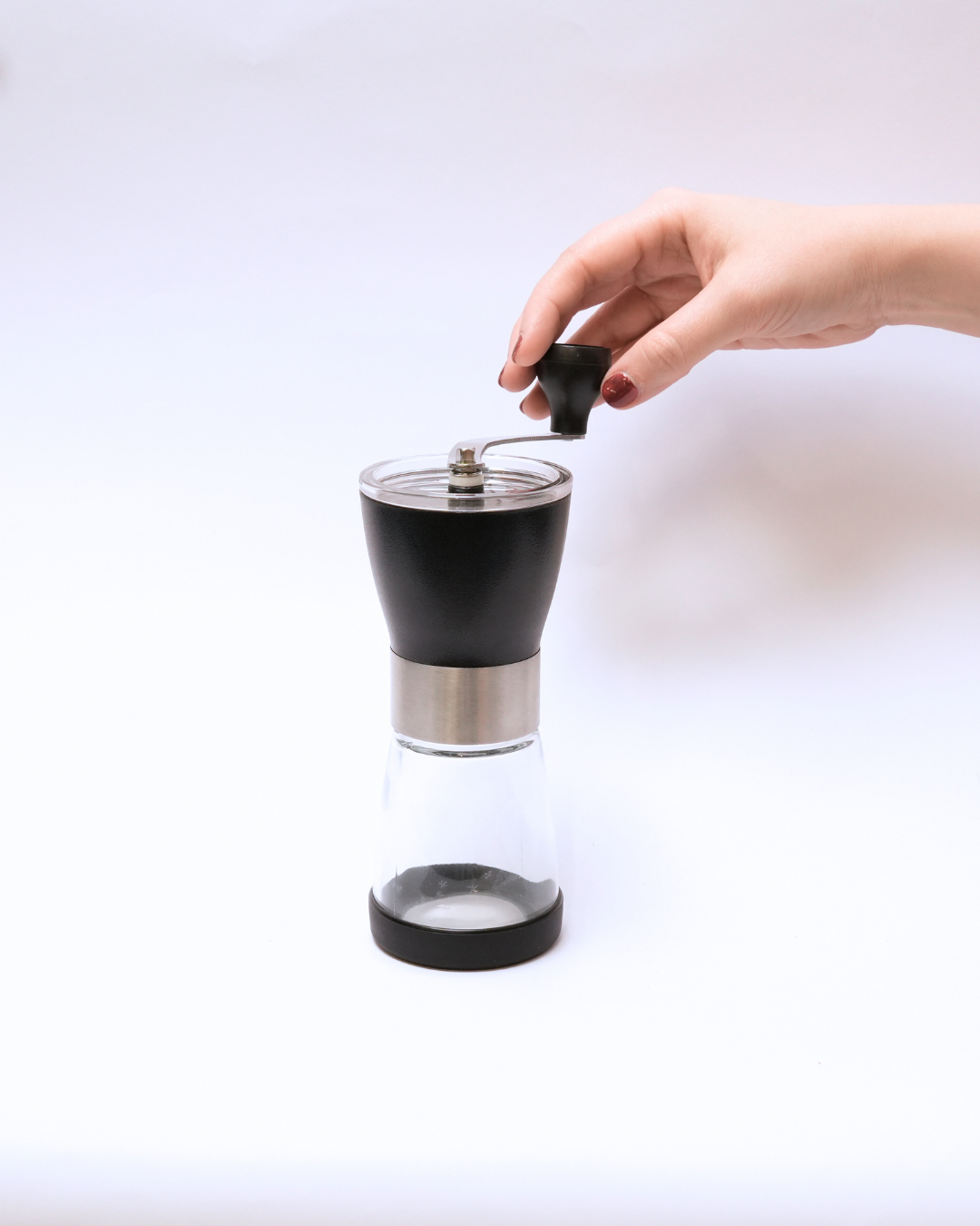 Molinillo Manual para Café de Cristal y acero 150g