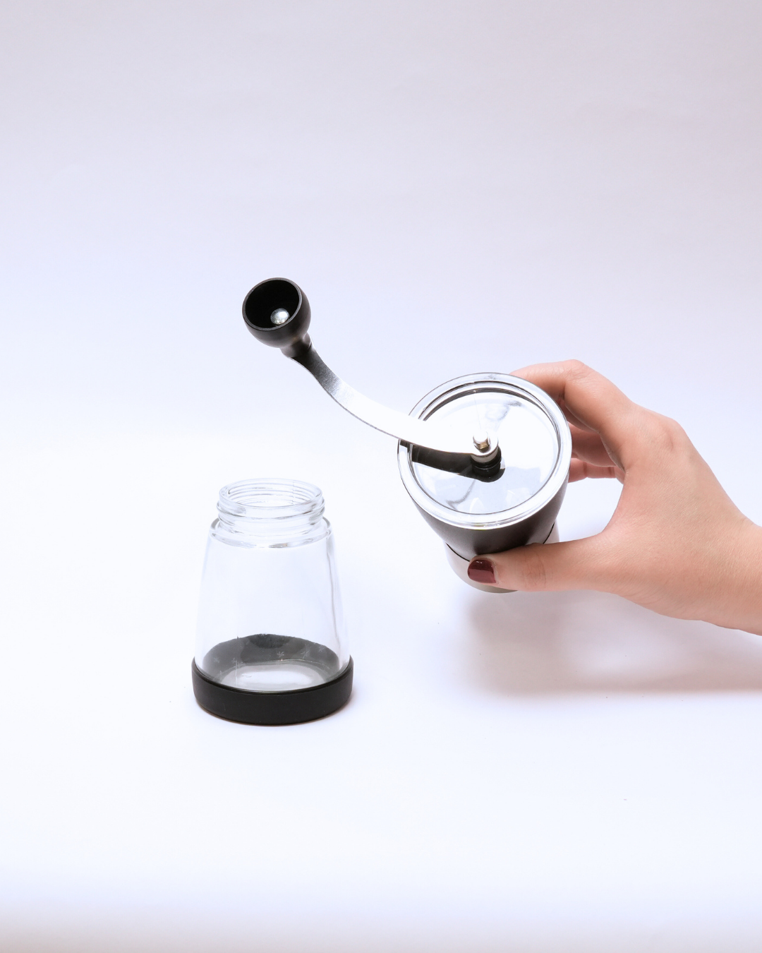 Molinillo Manual para Café de Cristal y acero 150g