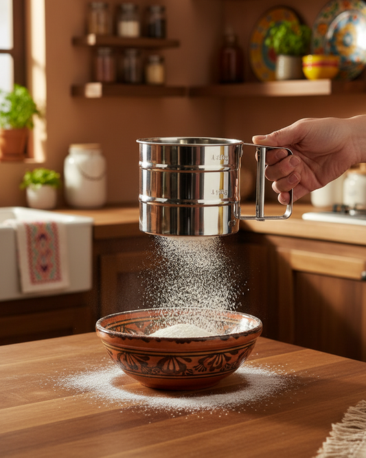 Tamizador/cernidor Manual Para Harina En Acero Inoxidable