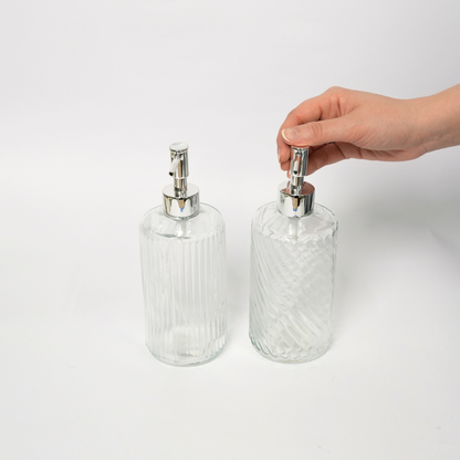 Dispensador De Vidrio Para Baño De 650 ml (Para Almacenar Jabón y/o Crema Corporal)