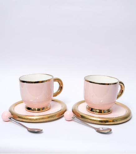 Set de 2 Tazas para café de Cerámica elegantes