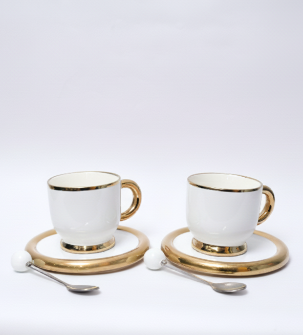 Set de 2 Tazas para café de Cerámica elegantes