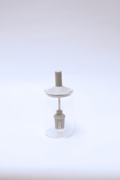 Dispensador de Vidrio Para Aceite con Brocha de Silicona