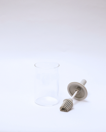 Dispensador de Vidrio Para Aceite con Brocha de Silicona
