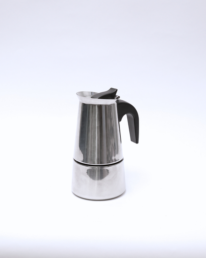 Cafetera Italiana Espresso 4 Tazas de Acero Inoxidable