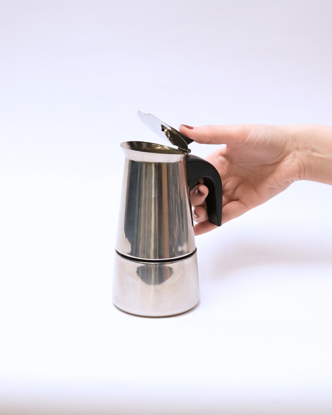 Cafetera Italiana Espresso 4 Tazas de Acero Inoxidable