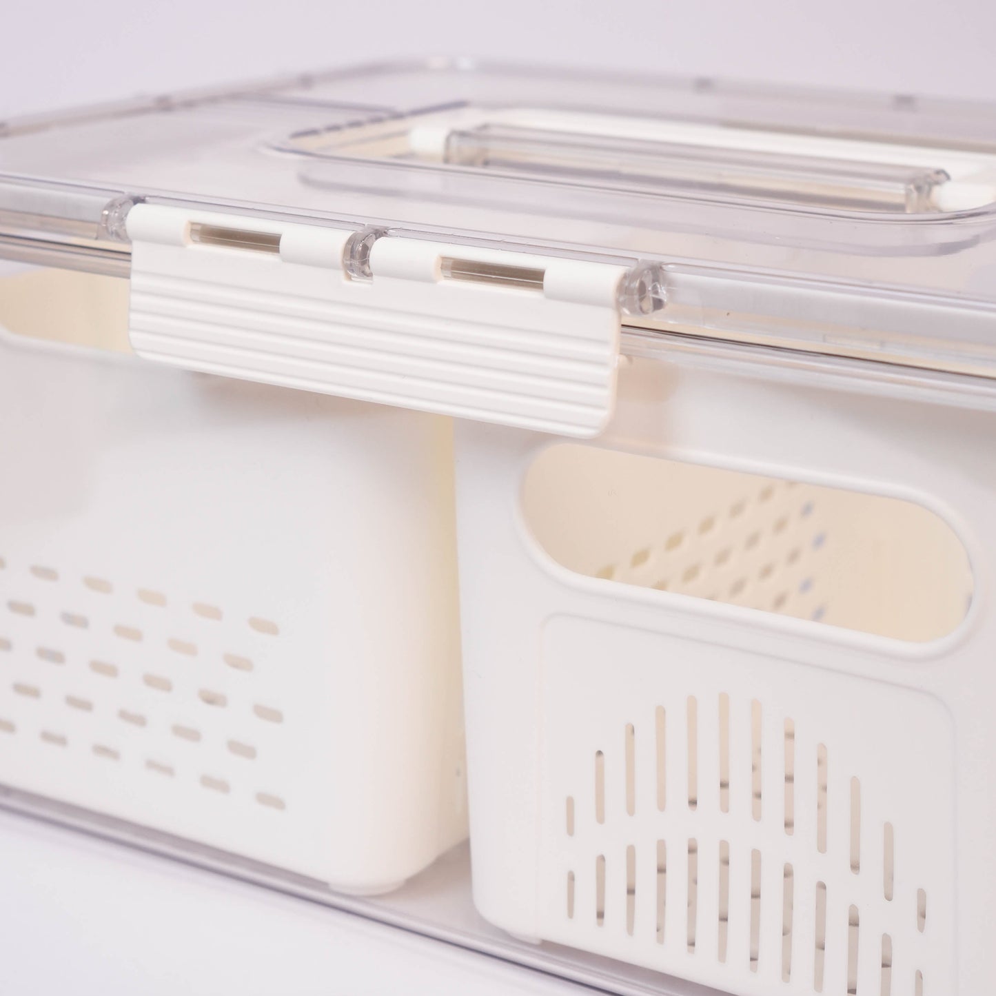 Organizador De Nevera Grande Con Contenedor Microperforado Interno