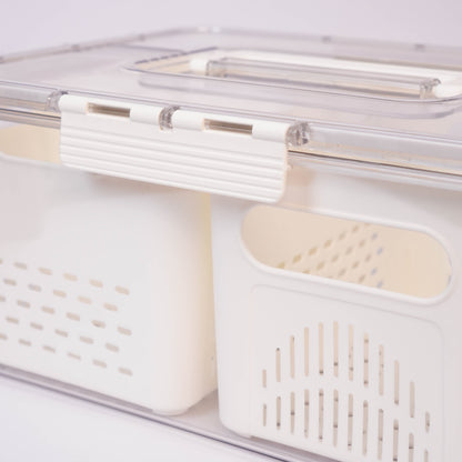 Organizador De Nevera Grande Con Contenedor Microperforado Interno