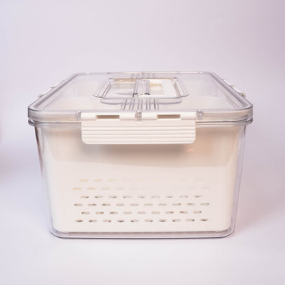 Organizador De Nevera Grande Con Contenedor Microperforado Interno