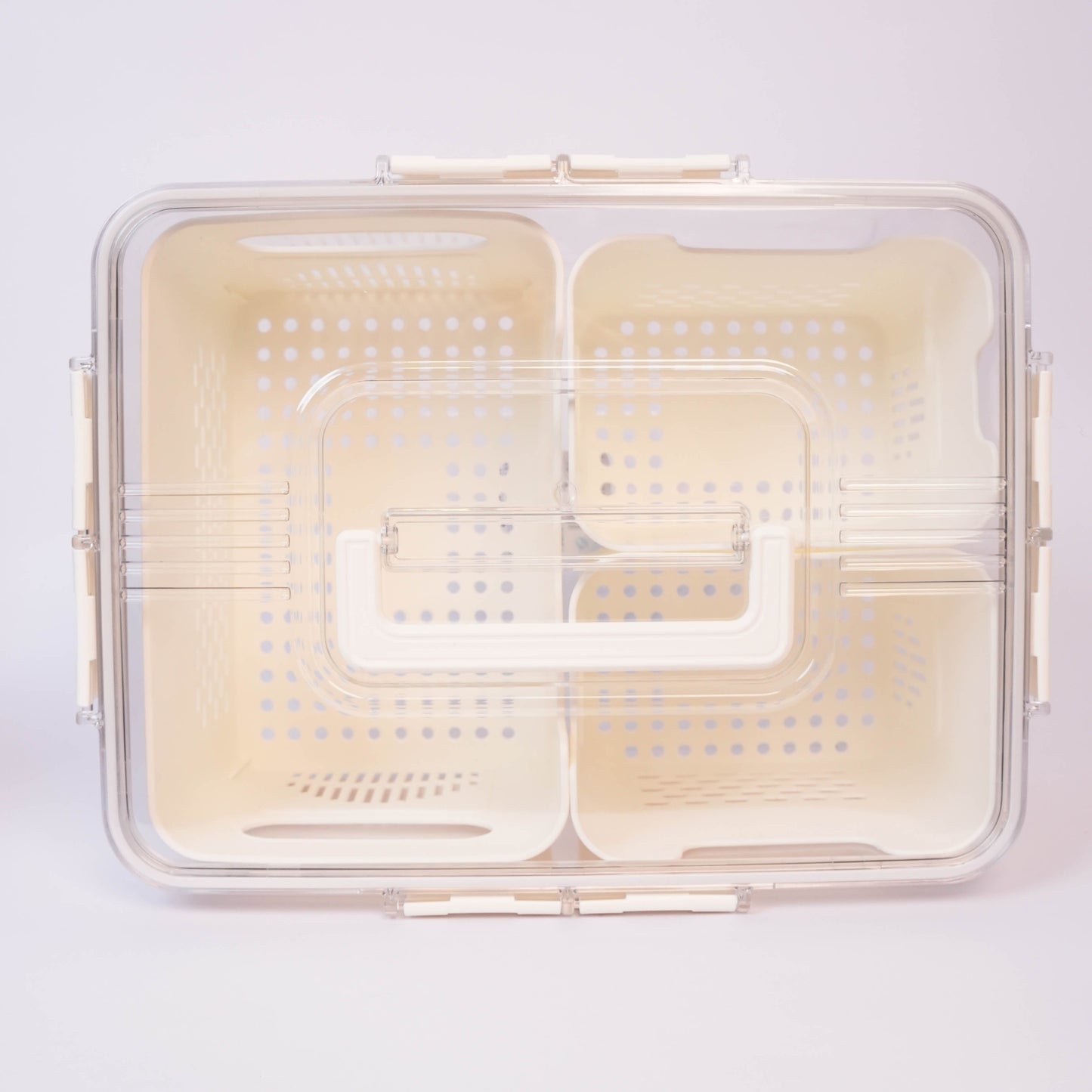 Organizador De Nevera Grande Con Contenedor Microperforado Interno