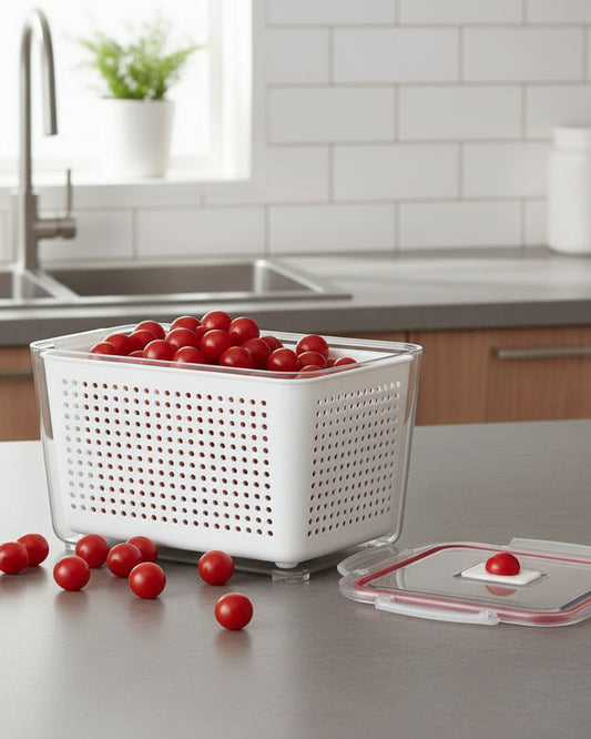 Organizador De Nevera Pequeño Con Contenedor Microperforado Interno