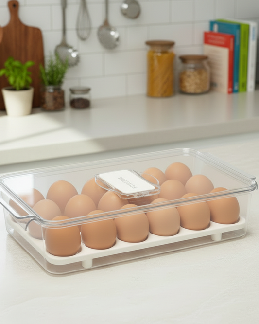 Organizador de Huevos Blanco para 18 unidades de Policarbonato