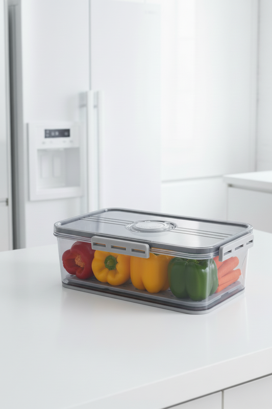 Organizador De Nevera de Policarbonato Mediano Con Base de Microperforado Interno