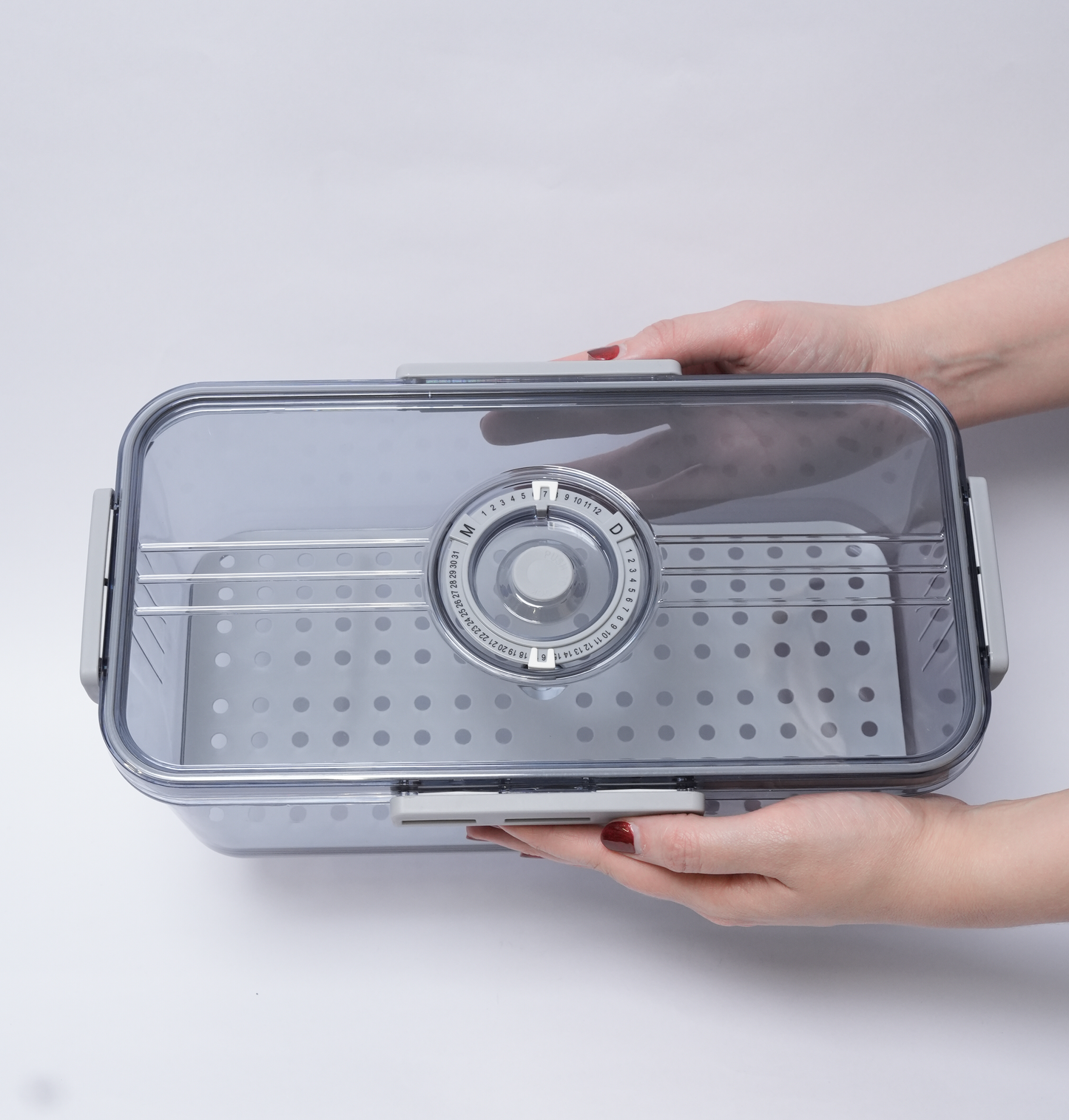 Organizador De Nevera de Policarbonato Mediano Con Base de Microperforado Interno